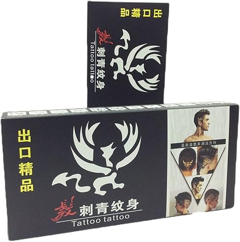 MERRYHAPY 1 Box Hair Tattoo Kit Hair Pattern Stencils for Men Women Safe for Skin for Birthdays Festivals and Work Events
