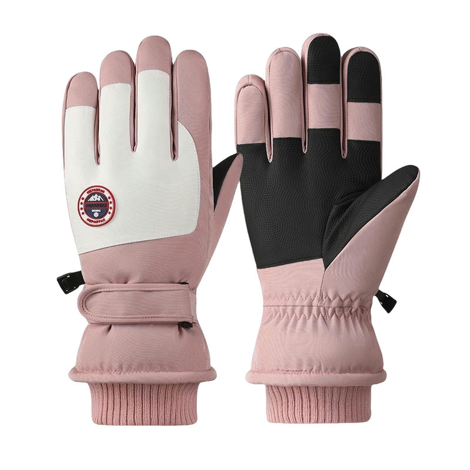 Guantes Guantes De Esquí Hombres Y Mujeres A Prueba De Viento Al Aire Libre Ciclismo Al Aire Libre Invierno Más Terciopelo Guantes De Dedo Dividido-a-m