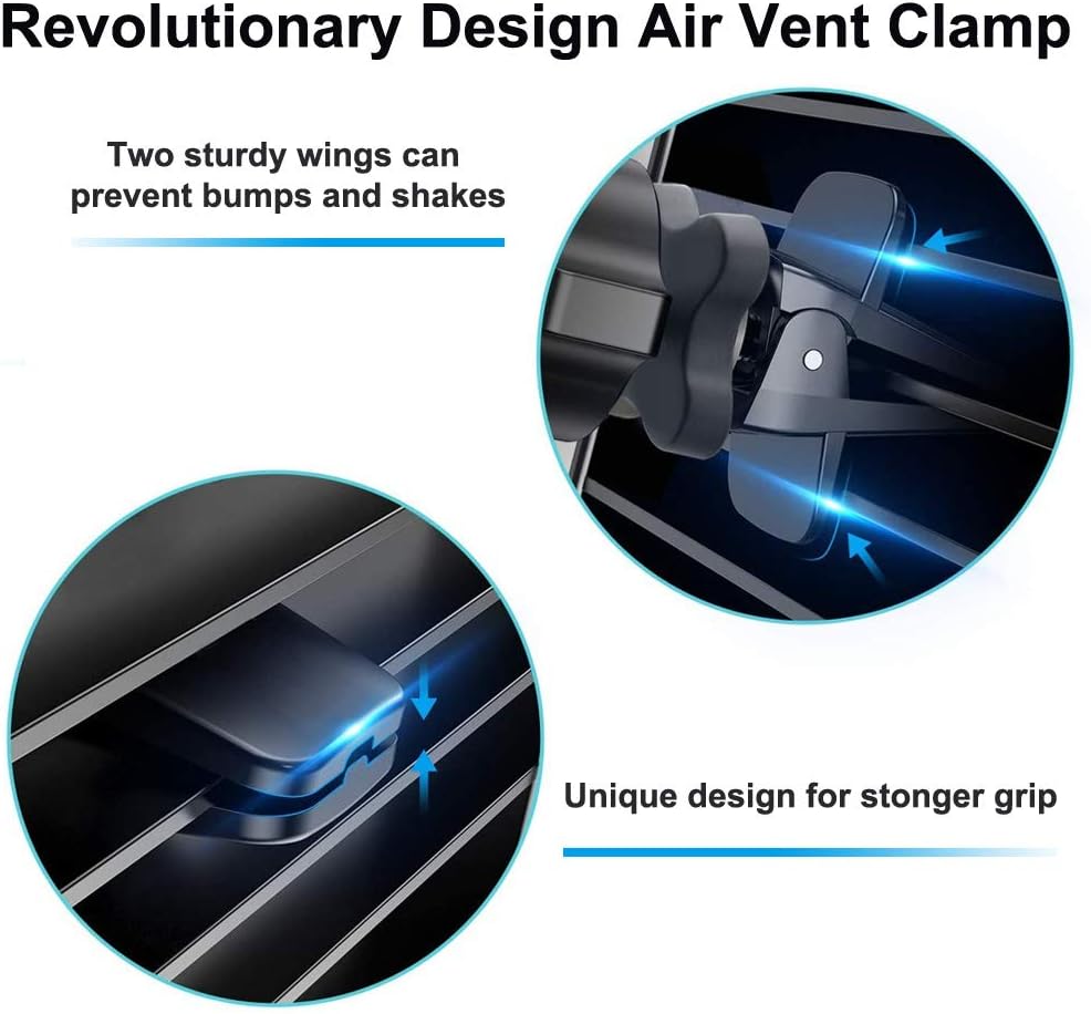 Vent Tablet Mount for Car [Super Stable Durable] Air Vent Car Tablet Holder Powerful Vent Clip for 4-12.9" Tablets & Phones, iPad Pro/Air/Mini, Galaxy, Lenovo, Fire, iPhone Series