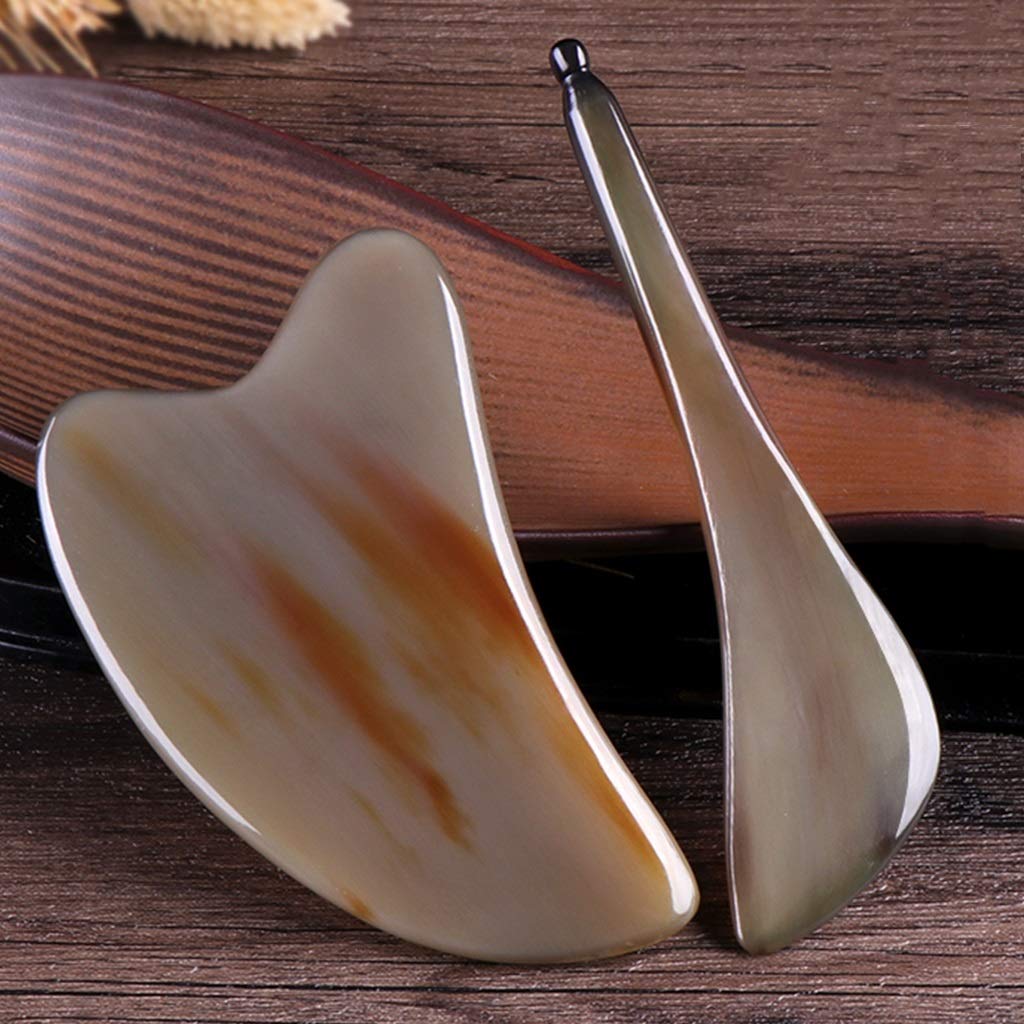 YXCKG Gua Sha Facial Tool Früher Gesichtsmassage, Kratzmassagegerät für Gesicht und Körper, Massage-Tool für Lift The Skin, Massagestab Muskeln entspannen, Stress abbauen (Size : Thick-7mm)