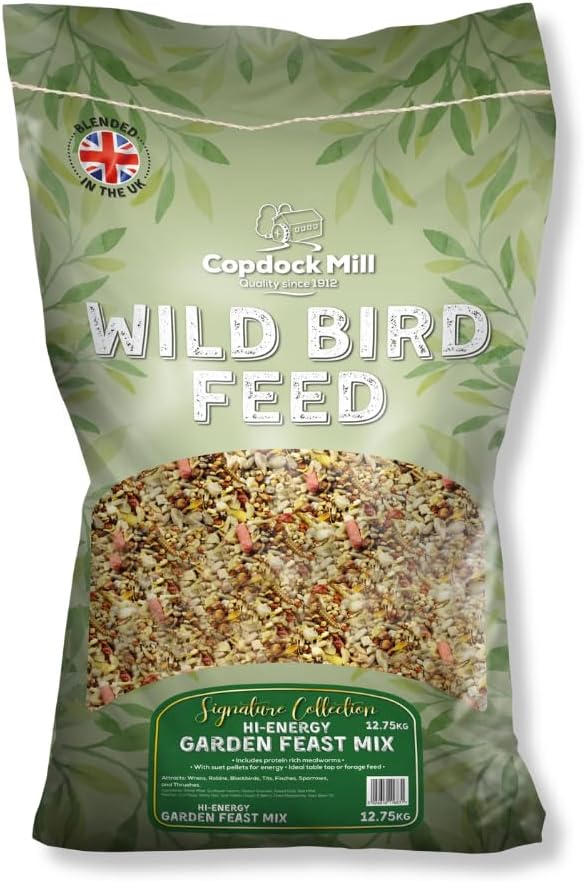 Garden Feast Wild Bird Seed 12.75kg | High Energy with Sunflower Seeds and Peanuts, For Birds, For Small Garden Birds