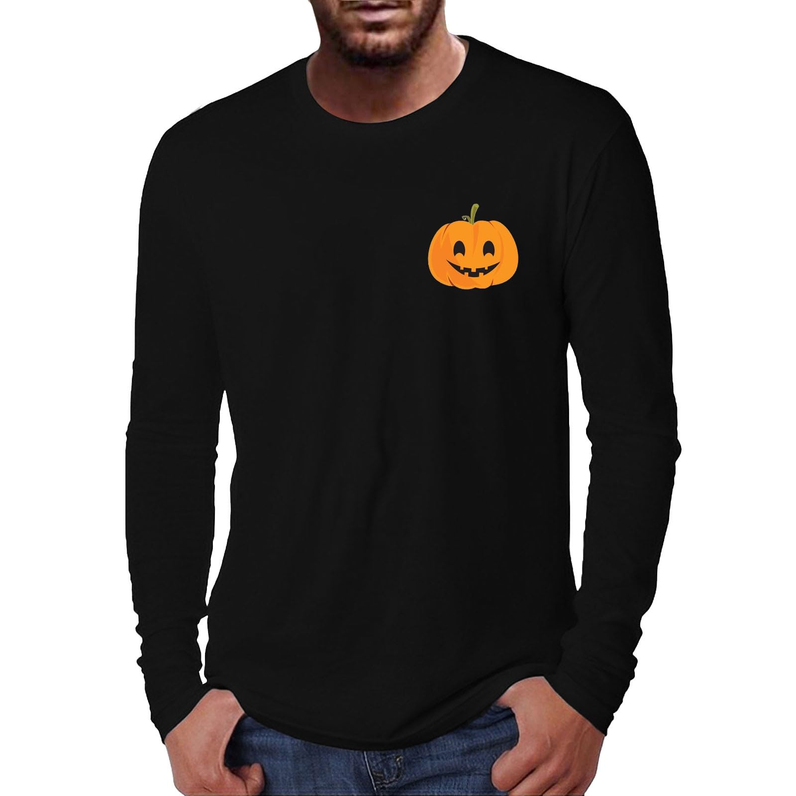 Men's Tshirts Long Sleeve Breathable Crew Neck Outdoor Thermal Relaxed Fit Tees Fashion True Comfort Tops