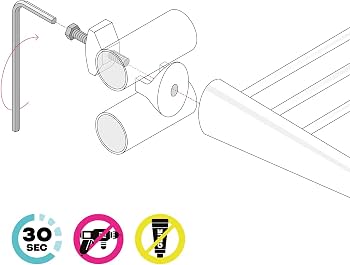 LH Handy Drop Porte-Serviettes Sans Trous Pour Radiateur Sèche-Serviettes - Fabriqué En Italie