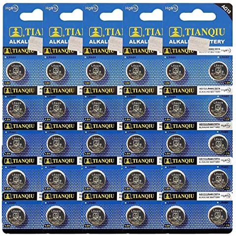 TIANQIU 50 357 Alkaline Watch Batteries LR44 AG13 SR44W Battery Cover