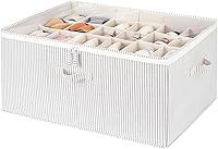 Vista 20 de Organizador de zapatos StorageWorks para clóset, caben hasta 24 pares, contenedores de almacenamiento con cubículos ajustables y cubierta Gris