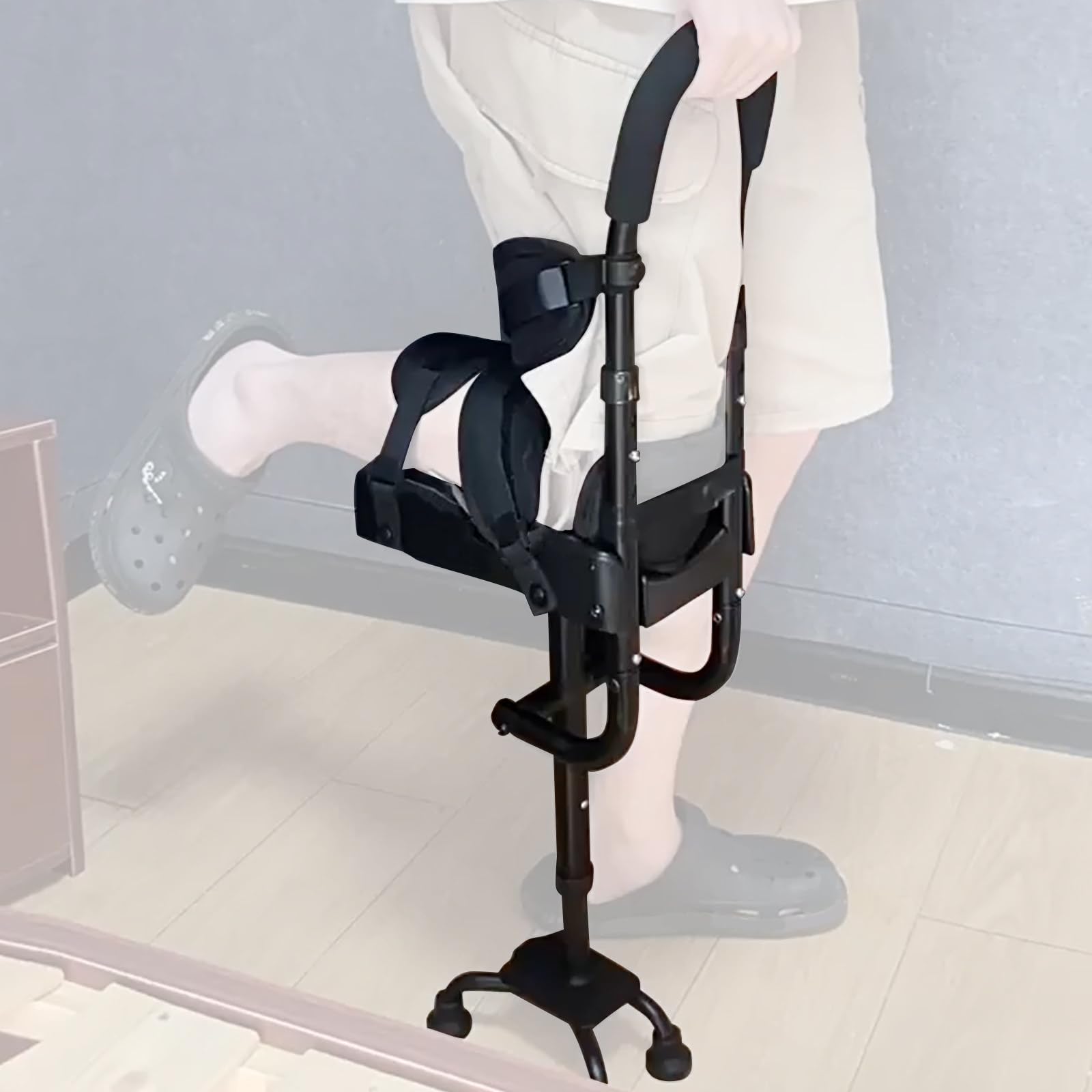 Billg Stampella per Ginocchio Senza Dolore, Stampelle Ortopediche, Ausili per la Deambulazione, Alternativa alle Stampelle, Antiscivolo, Anatomico e Resistente, Regolabile in Altezza