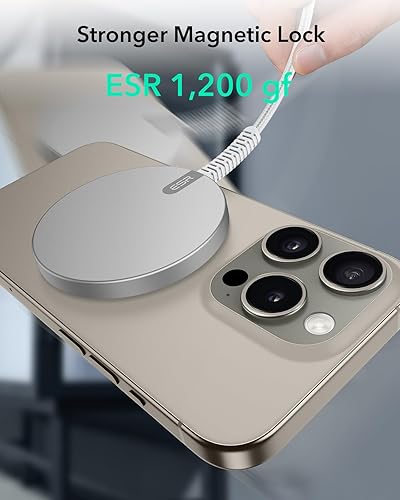 Miniatura 5 de ESR para cargador Magsafe, cargador inalámbrico de 15 W, almohadilla de carga inalámbrica para iPhone 15141312, AirPods 43ProPro 2, Galaxy S25,