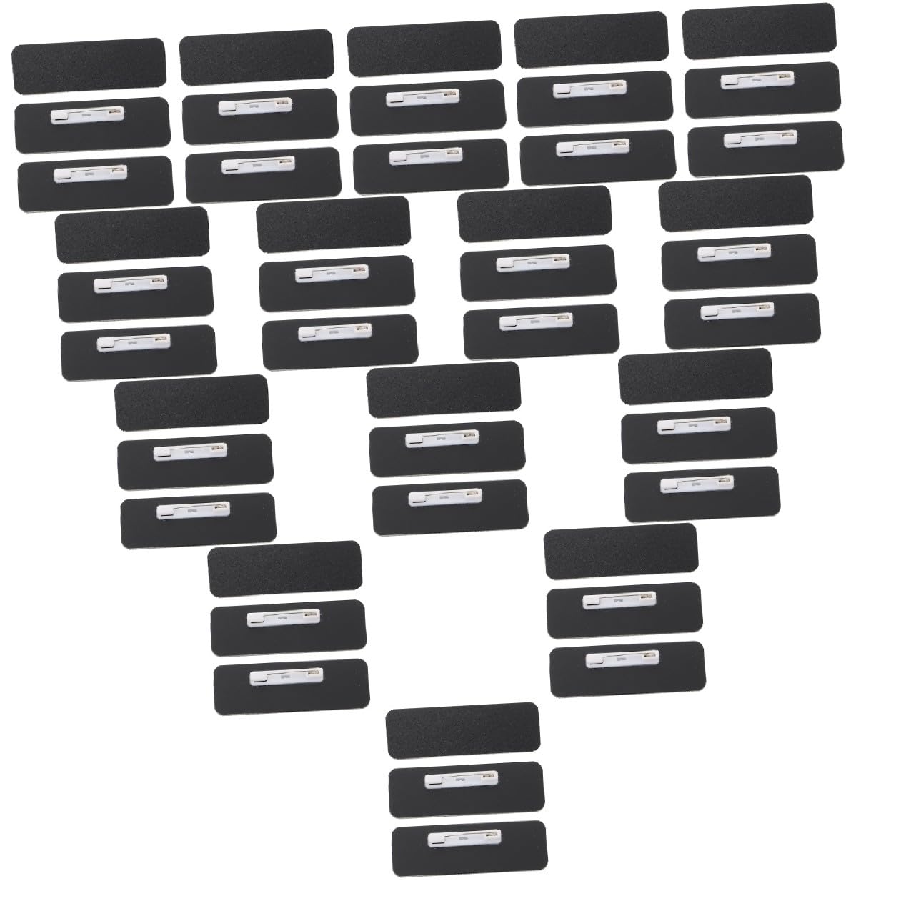 15 Sätze Leeres Abzeichen Diy-name Namensschilder Selber Machen Bürozubehör -namensschilder Namensschilder Der Schüler Mitarbeiterausweise Schulbedarf Pvc 3pcs*15