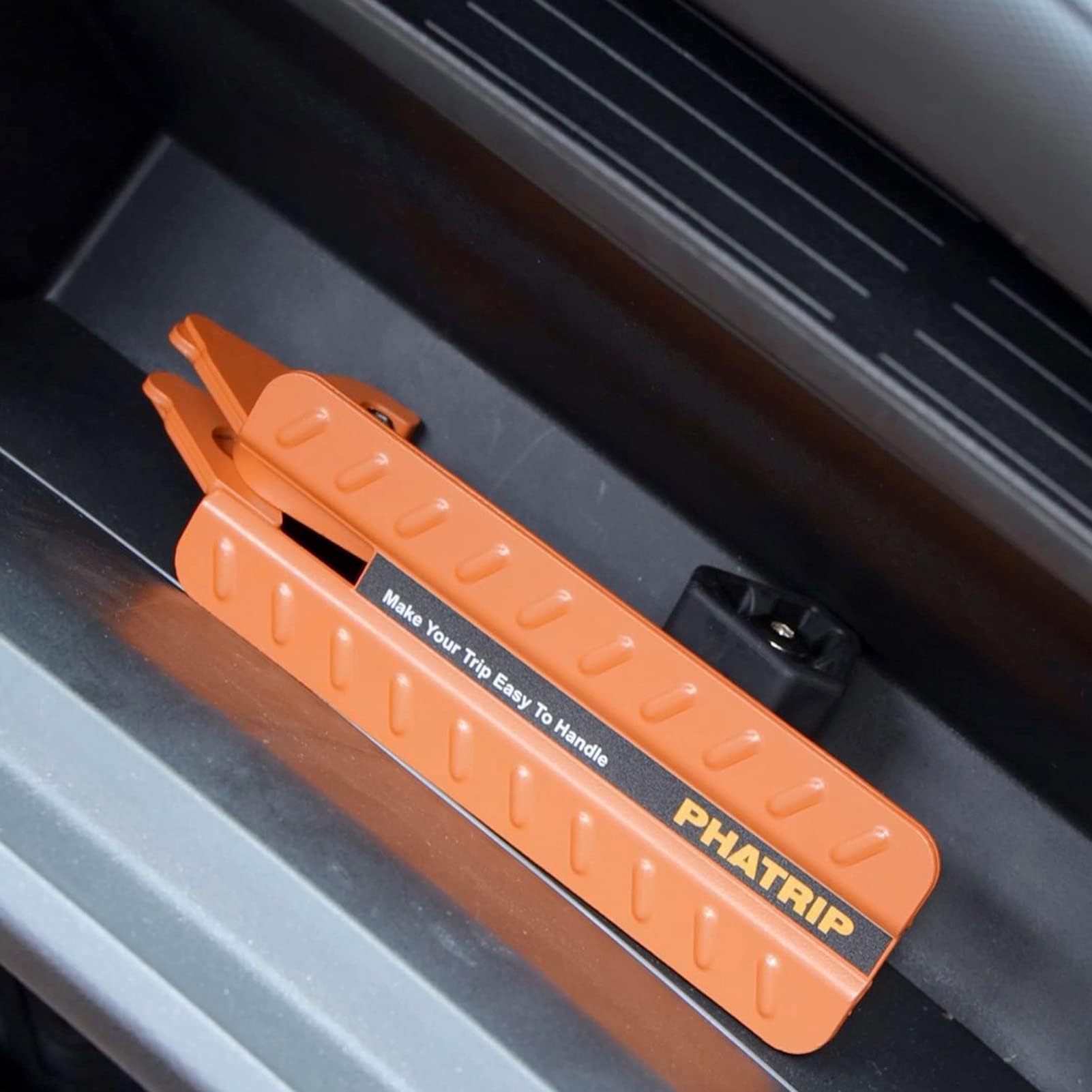 Pedal Puerta Coche, Gancho Plegable para Brazo de Bloqueo, en Forma de U, Fácil Acceso al Techo, Apto para la Mayoría de Vehículo, SUV, Jeep (Naranja)