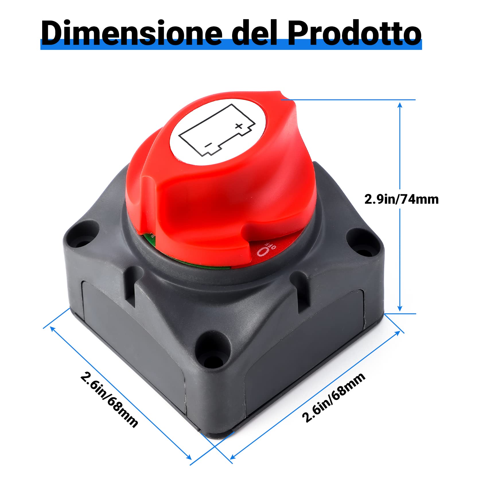 SELETTORE ISOLATORE BATTERIA per interruttore principale di