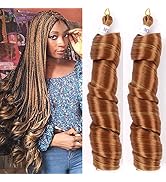 Mtmei hair French Curly Braiding Hair for Box Braids 8 Packs 18 Inch 100G/Pack Loose Wave Braidin...