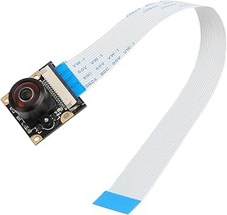 ASHATA 5MP Camera for Raspberry Pi, 1080P HD OV5647 Camera Module for Raspberry Pi 4B 3B+ 3A+ 3B 2B B+ A+ for Zero Series or for Zero 2 W Series, 200 Degrees, Manual Focusing
