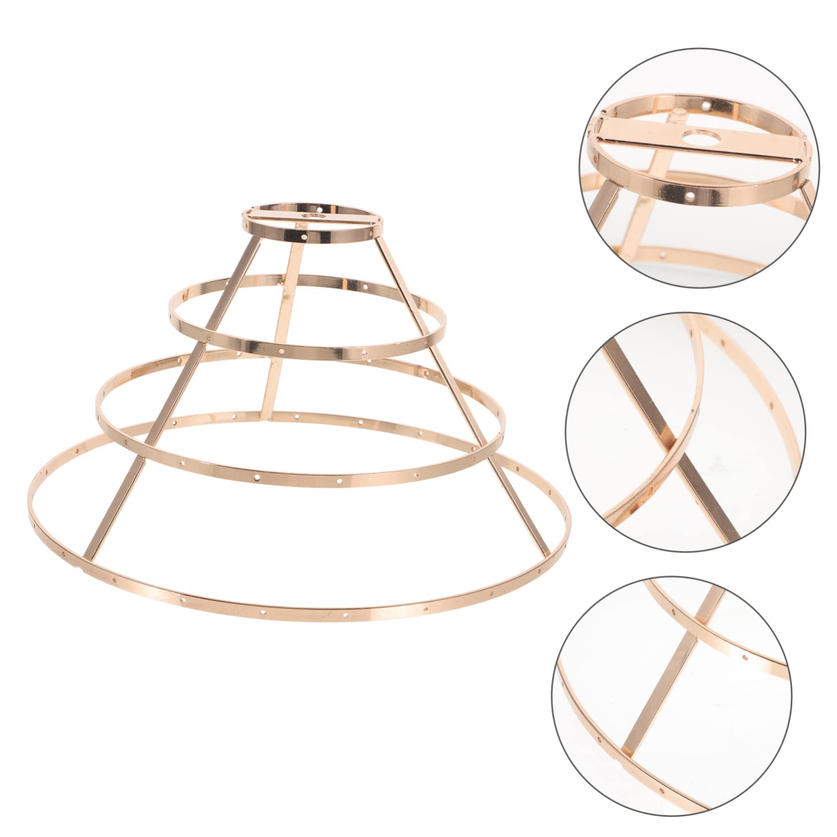 Meuey Lyot Supporto per lampada da 25,4 cm, colore oro