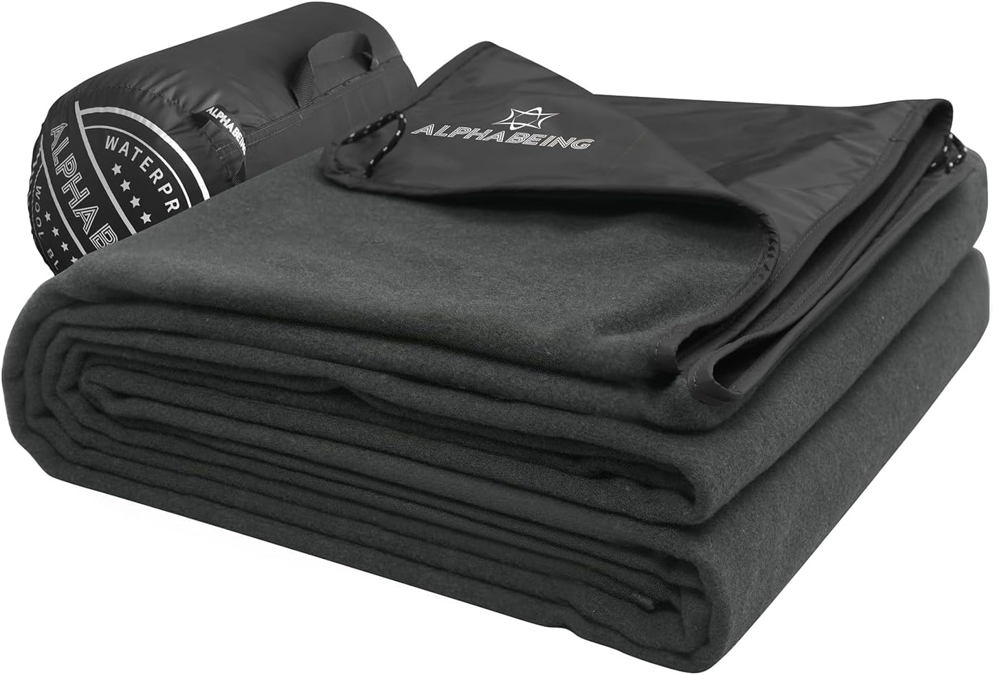 AlphaBeing Waterproof Outdoor Blanket with Merino Wool