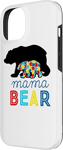 Miniatura 5 de Funda de regalo para iPhone 13 Pro para concientización sobre el autismo, mamá oso autista