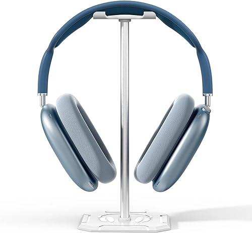 Soporte de auriculares para escritorio, soporte de auriculares de computadora de pie, conexión de tubo de aluminio y fácil de montar, adecuado para