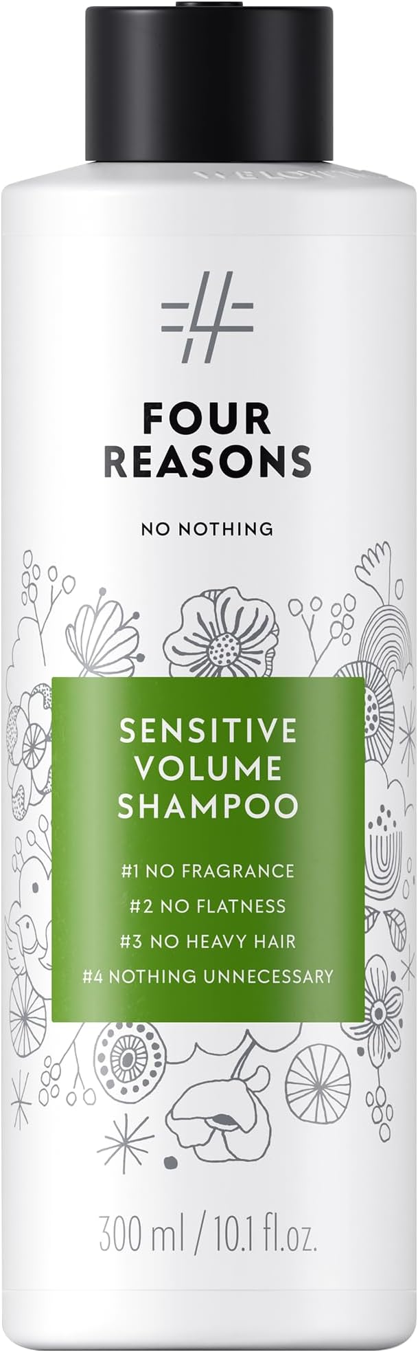 No nothing Sensitive Volumizing Shampoo - Fragrance Free Shampoo - Hypoallergenic, Vegan, Paraben Free and Clear Shampoo - Unscented Volume Shampoo for Sensitive Scalp and Skin – 10.15 oz