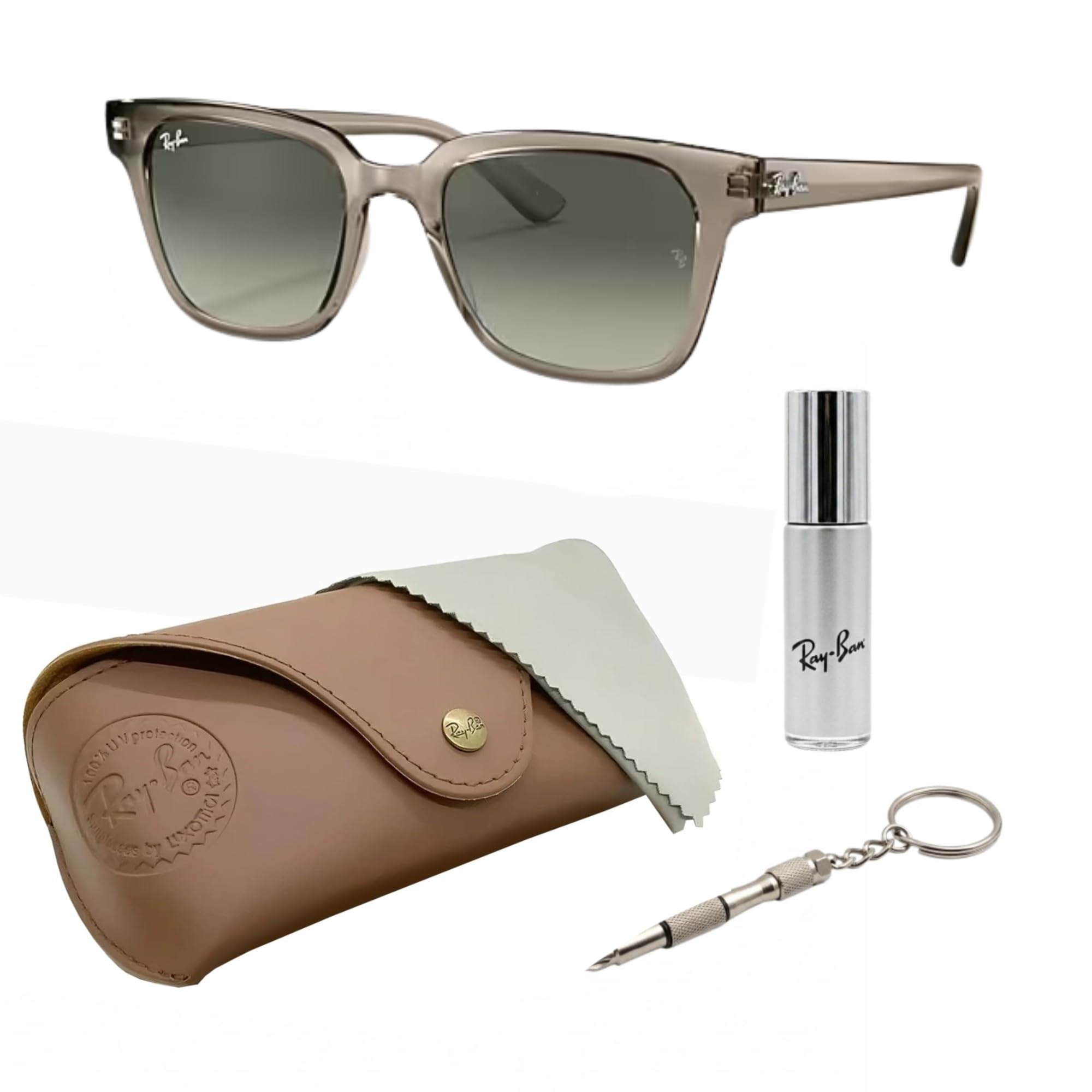 RB4323 Square Shape Sunglasses with Official RAYBAN Eyewear Kit