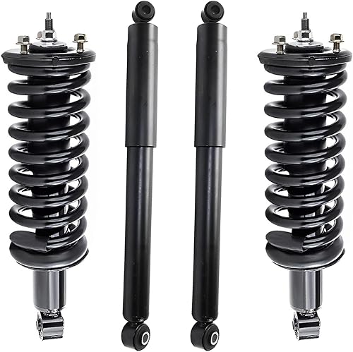 Miniatura 31 de Detroit Axle - Amortiguadores para BMW 328i 325i 128i 135i 335i 330i 335d 335is (sin Sport Susp.) 2 puntales delanteros completos con muelle