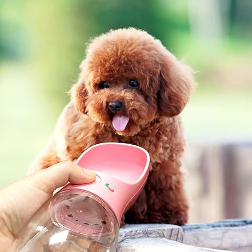 Miniatura 6 de Botella de agua portátil para perros para caminar, 2.76 pulgadas, botella de agua para mascotas a prueba de fugas, para gatos pequeños, cachorros y