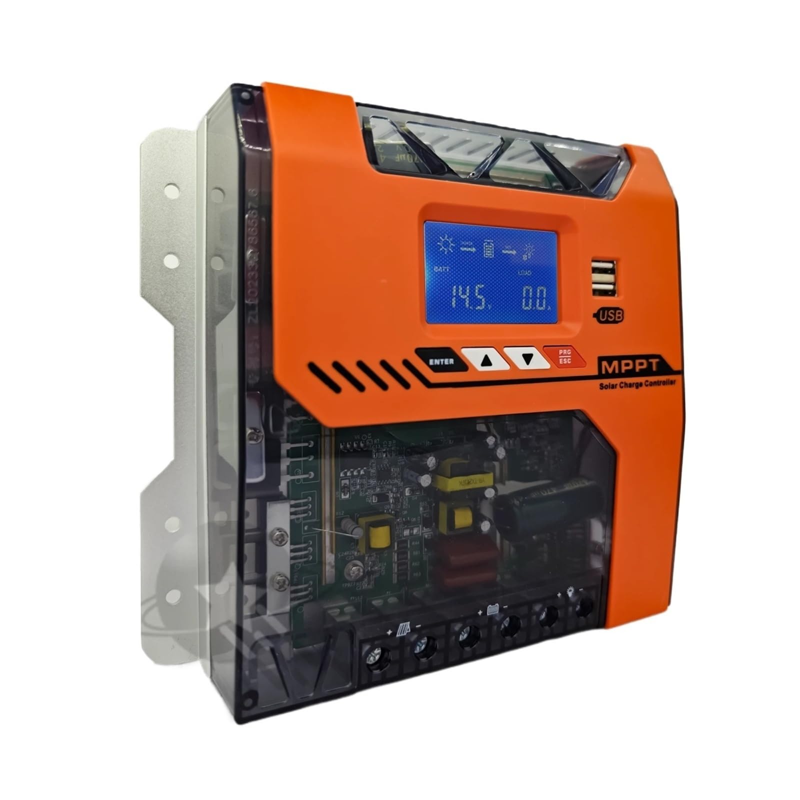 Sterownik solarny 20A/40A/60A MPPT 12V-48V Auto, wejście PV 150 V z chipem DSP i 6 zabezpieczeniami (20 A)