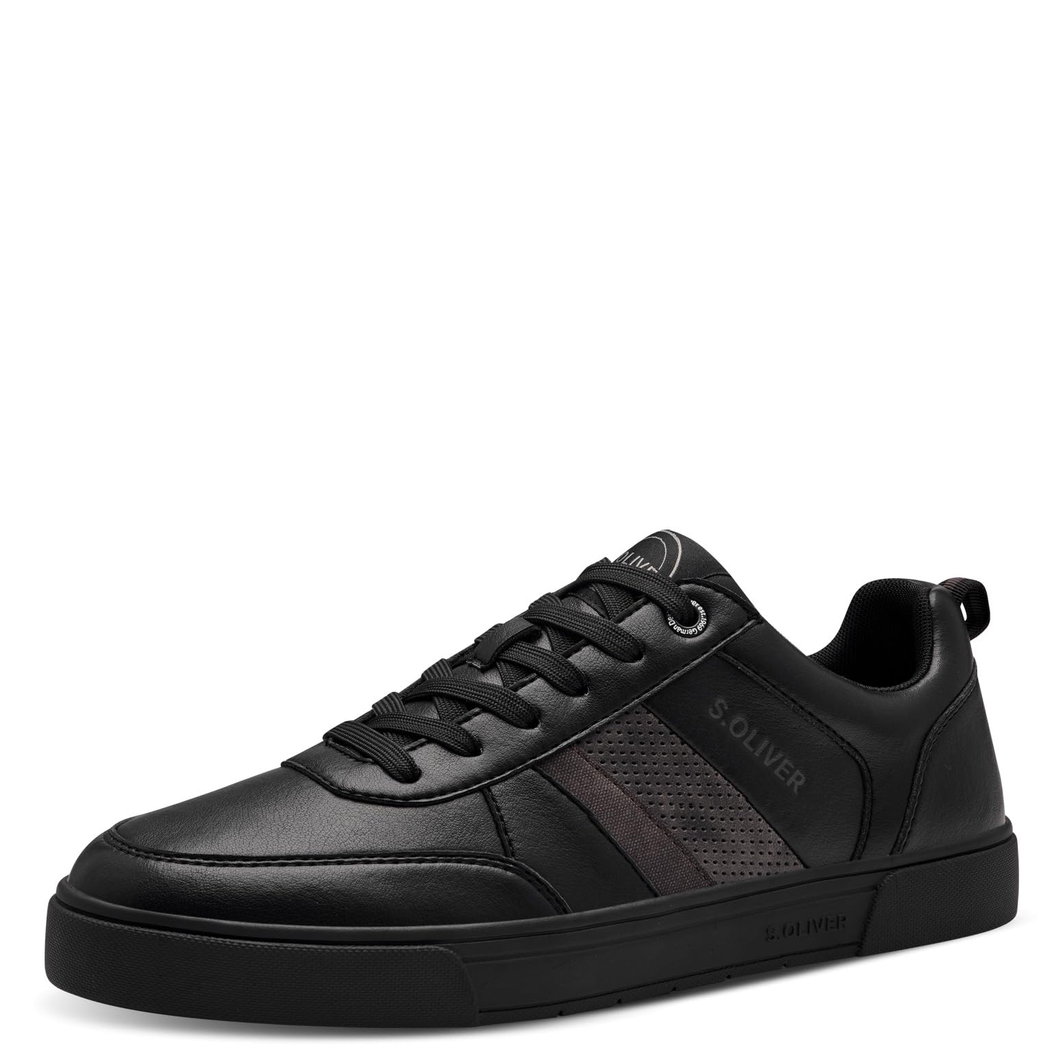 s.Oliver Men's Low Trainers 5-13633-43 Sneaker, Black, 9.5 UK