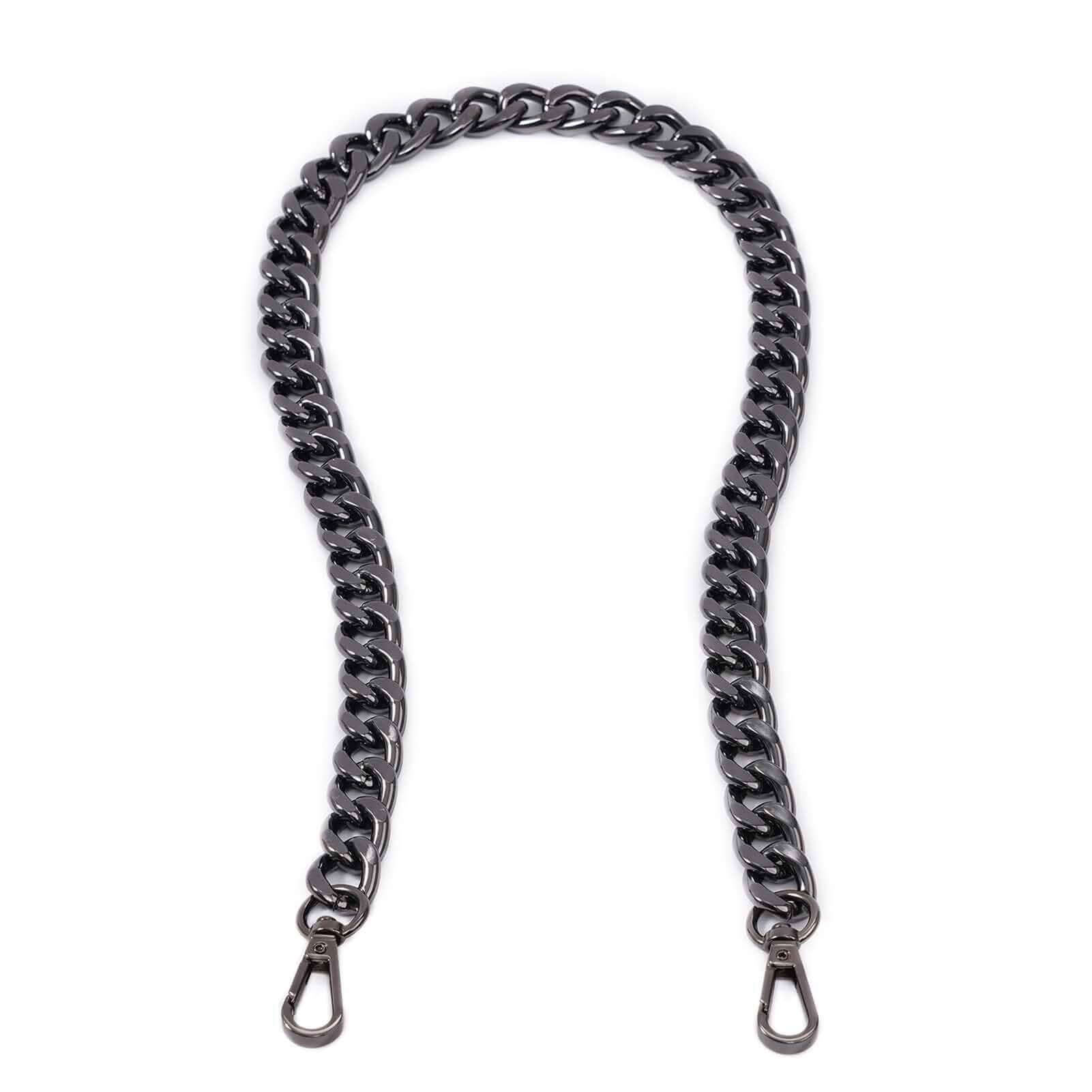 Xiazw Medium Size Fabulous Metal Shoulder Crossbody Purse Strap Replacement Bag Chain Accessories (26‘’, Black)
