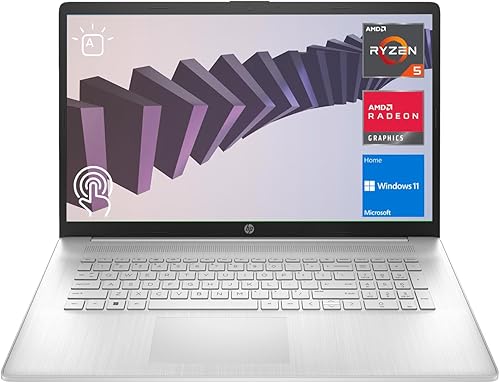 Miniatura 1 de HP 2023 Laptop 17, pantalla táctil HD+ de 17.3 pulgadas, procesador AMD Ryzen 5 7530U (Beats i7-1165G7), 32 GB de RAM, SSD de 2 TB, Wi-Fi 6, KB
