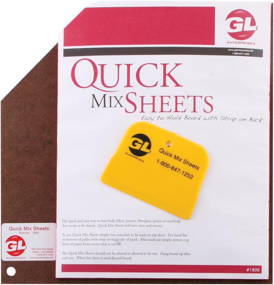 1800 Quik Mix Sheets Mixing Board