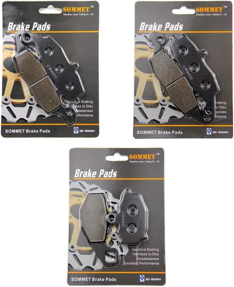 SOMMET Motorcycle front and rear brake pads for ER 650 ER6N EX 650 ER6F Ninja (06-16) Z750 Z750S ZR 750 (04-07) KLE 650 Versys (07-14) GPZ 1100 (95-98) LT229-231-192