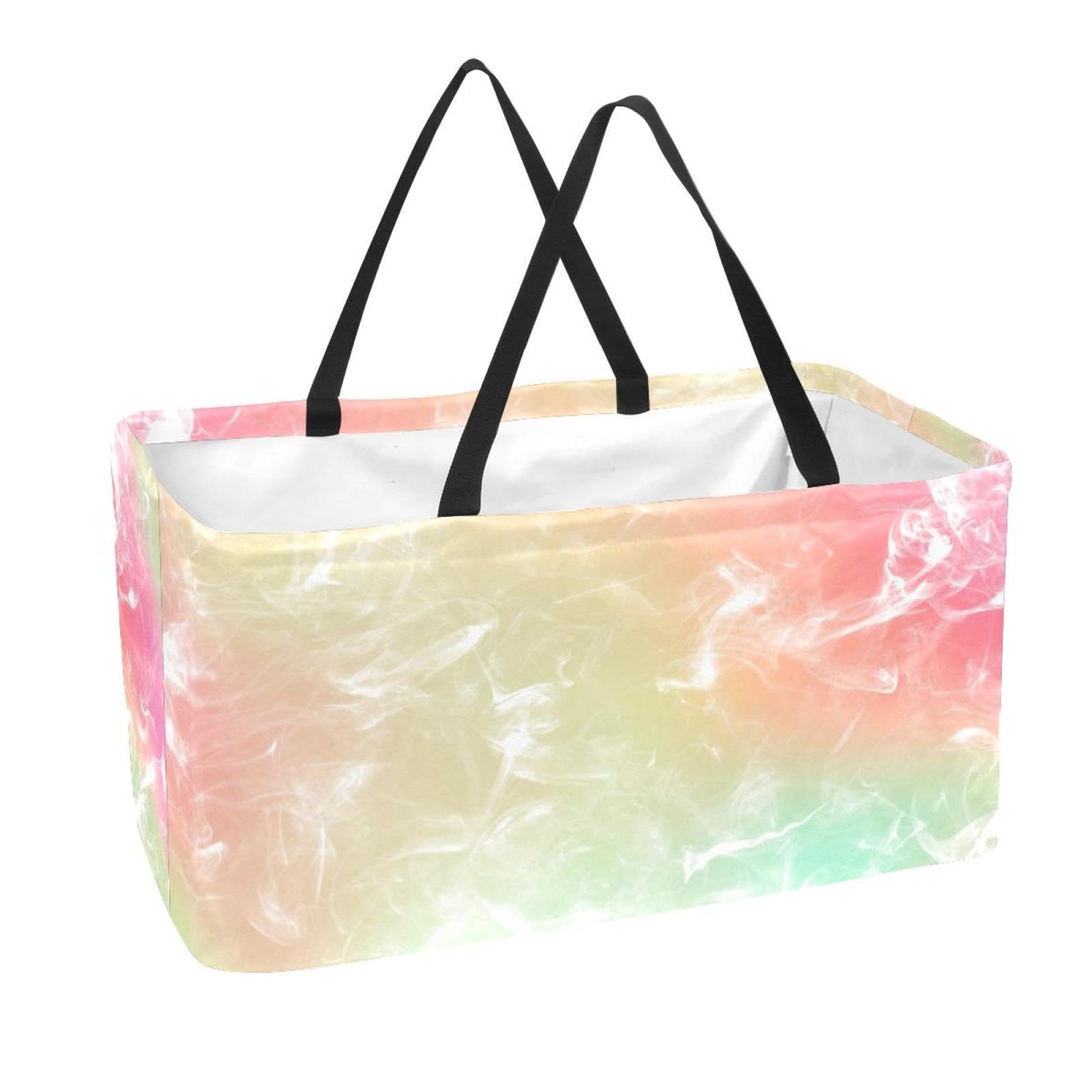 Sac d'épicerie réutilisables pliable et lavable gris fumé grand format