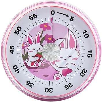 Ctue Kitchen Timer,60 Minutes Countdown Mechanicall Egg Timer for Kids Rabbit