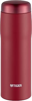 TIGER Made in Japan Vacuum Insulated Stainless Steel Water Bottle, 16 oz 480ml, MJF-A048RF - Dark Red