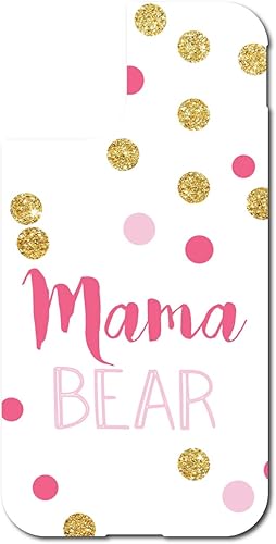 DistinctInk Custom SkinDecal Compatible with OtterBox Defender for iPhone 11 PRO (5.8" Screen) - Pink White Gold Mama Bear