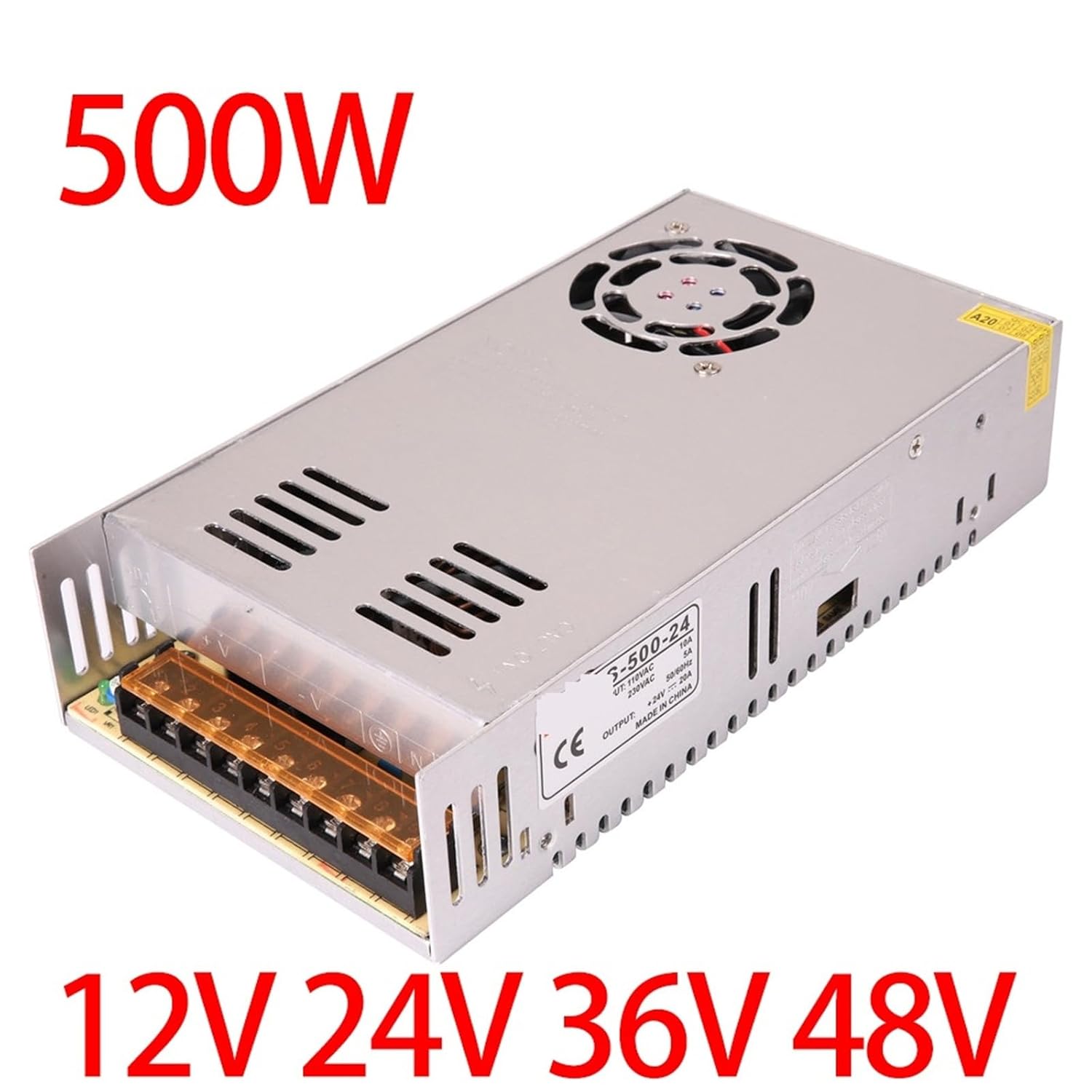 12V 24V 36V 48V 500W Switching Power Supply Source Transformer AC DC 1Pcs(110 V,36V)