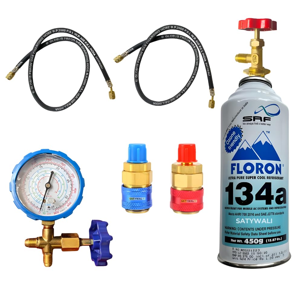 R-134A Car AC Gas Filling Kit for all Car Air Conditioners Full Kit-image-43