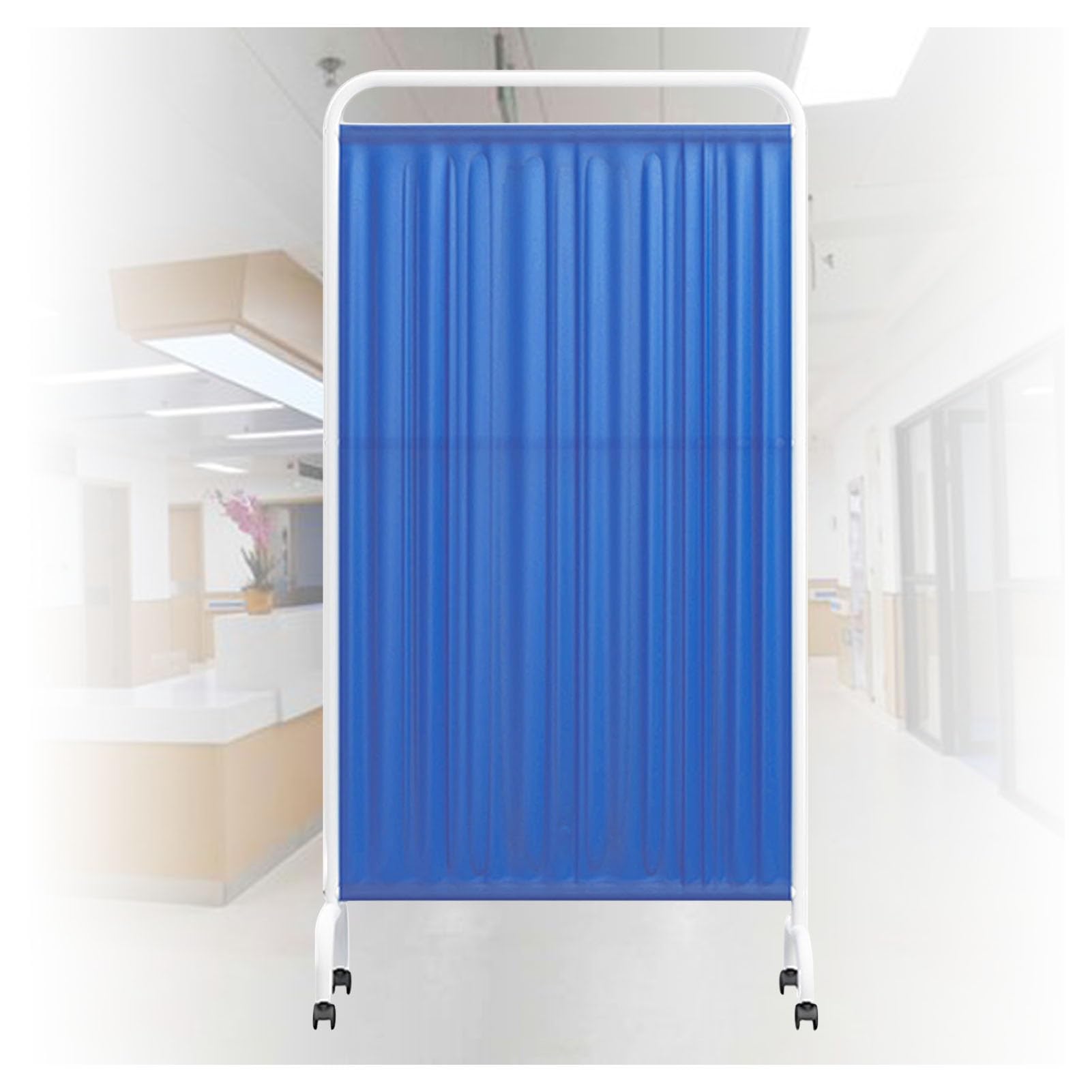 Cloison de protection paravent médical pliable à roulettes hauteur 1,8m