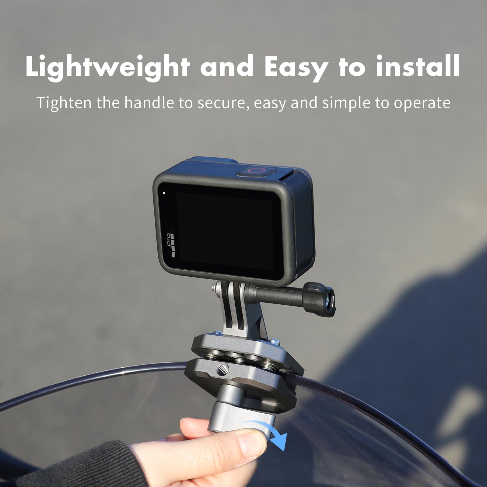SEASKY M02 Tutti gli accessori in alluminio metallo moto parabrezza Mount per Gopro Hero 13 12 11 10 9 8 7 per DJI Action 5 4 3 2 per insta360 X4 X3 X2 X RS Sport Action Camera