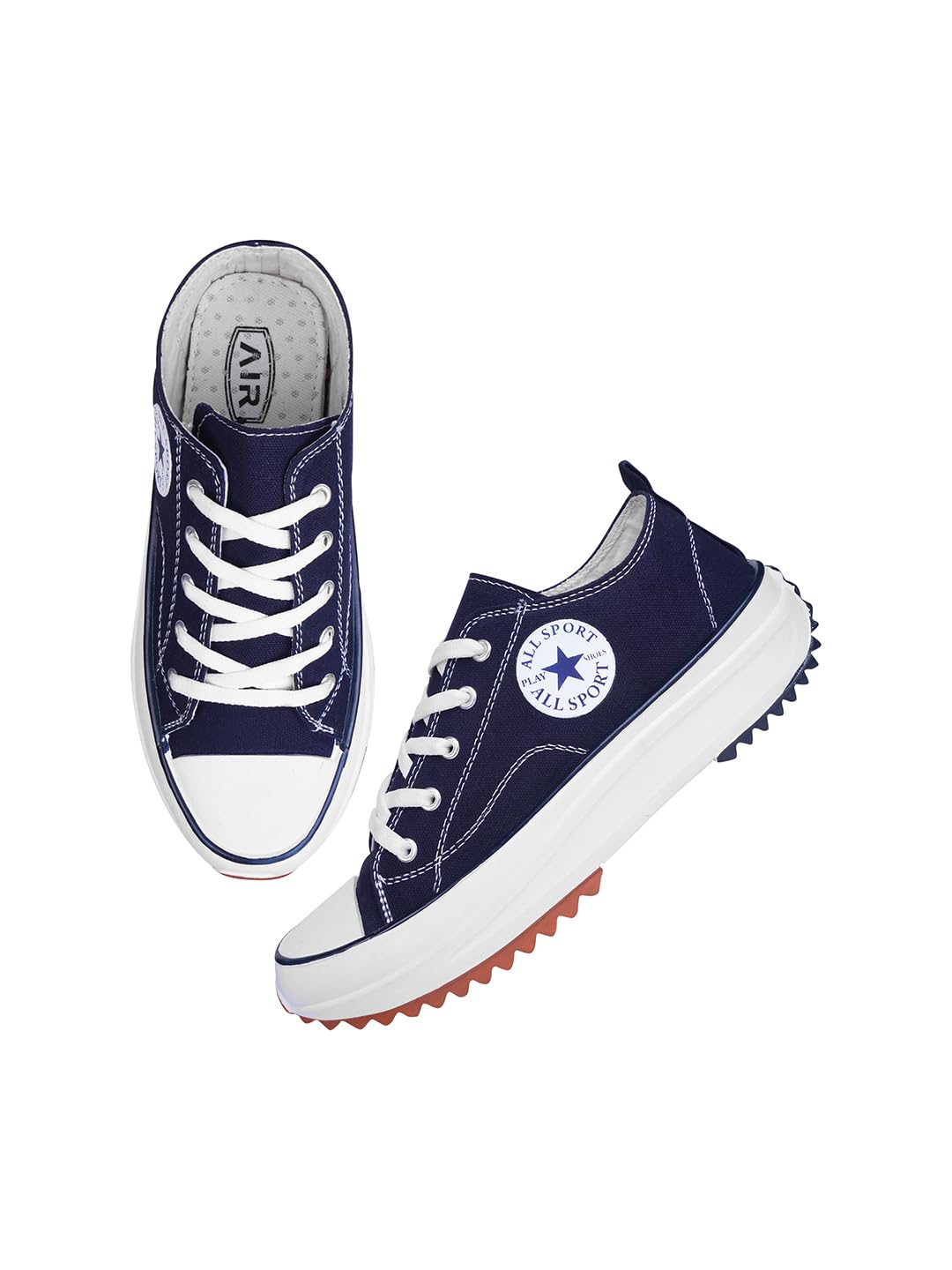 TRYME Stylish Trendy Lightweight Canvas Comfortable Lace-up Sneaker Shoes for Boys & Mens Navy (B0CWDXRWX9) Amazon Price History, Amazon Price Tracker
