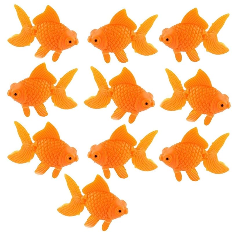 Enfeite Artificial Flutuante para Aquário em Plástico Laranja XMHF, Pacote com 10
