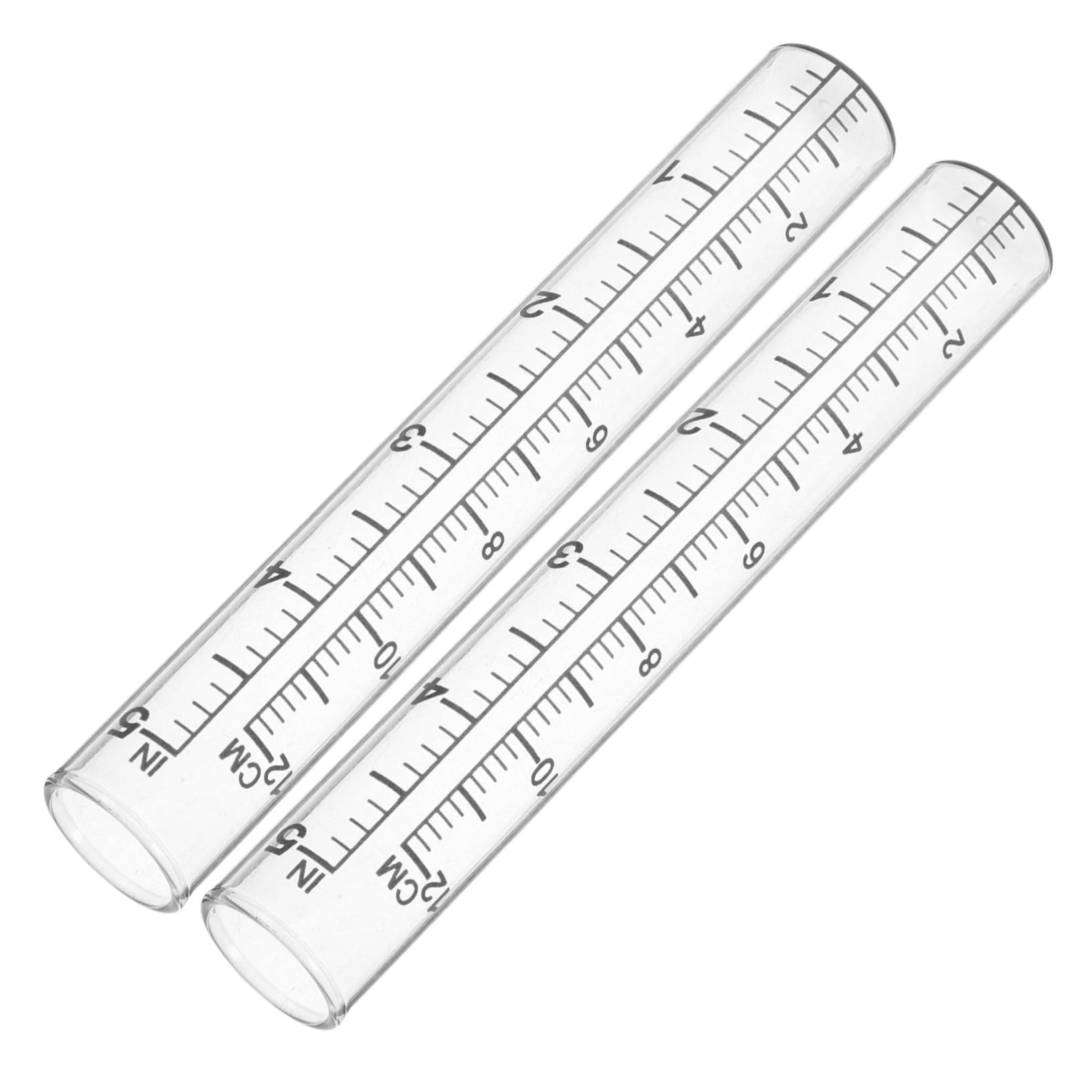 ibasenice Replacement Glass Tubes for Rain Gauge 2 Pieces Rain Measure Gauge for Yard Outdoor Use