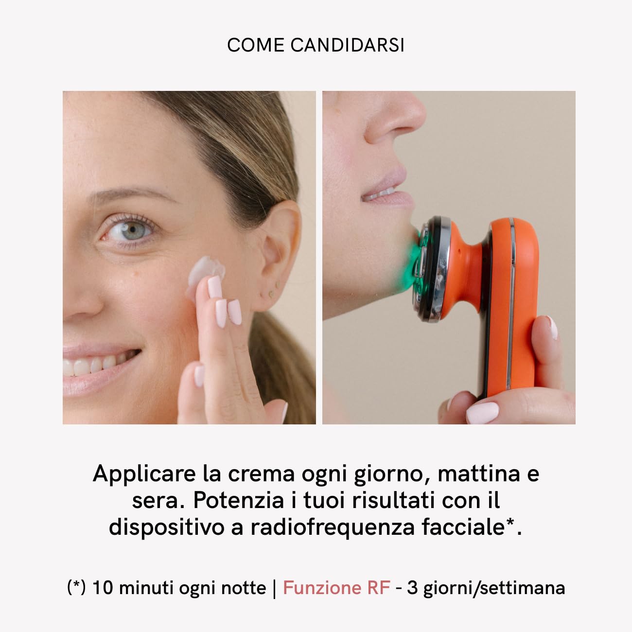 MASDERM Radiofrequenza Facciale Professionale con Crema Rassodante 500 ml, Massaggiatore Viso Elettrico Lifting 2 Pack