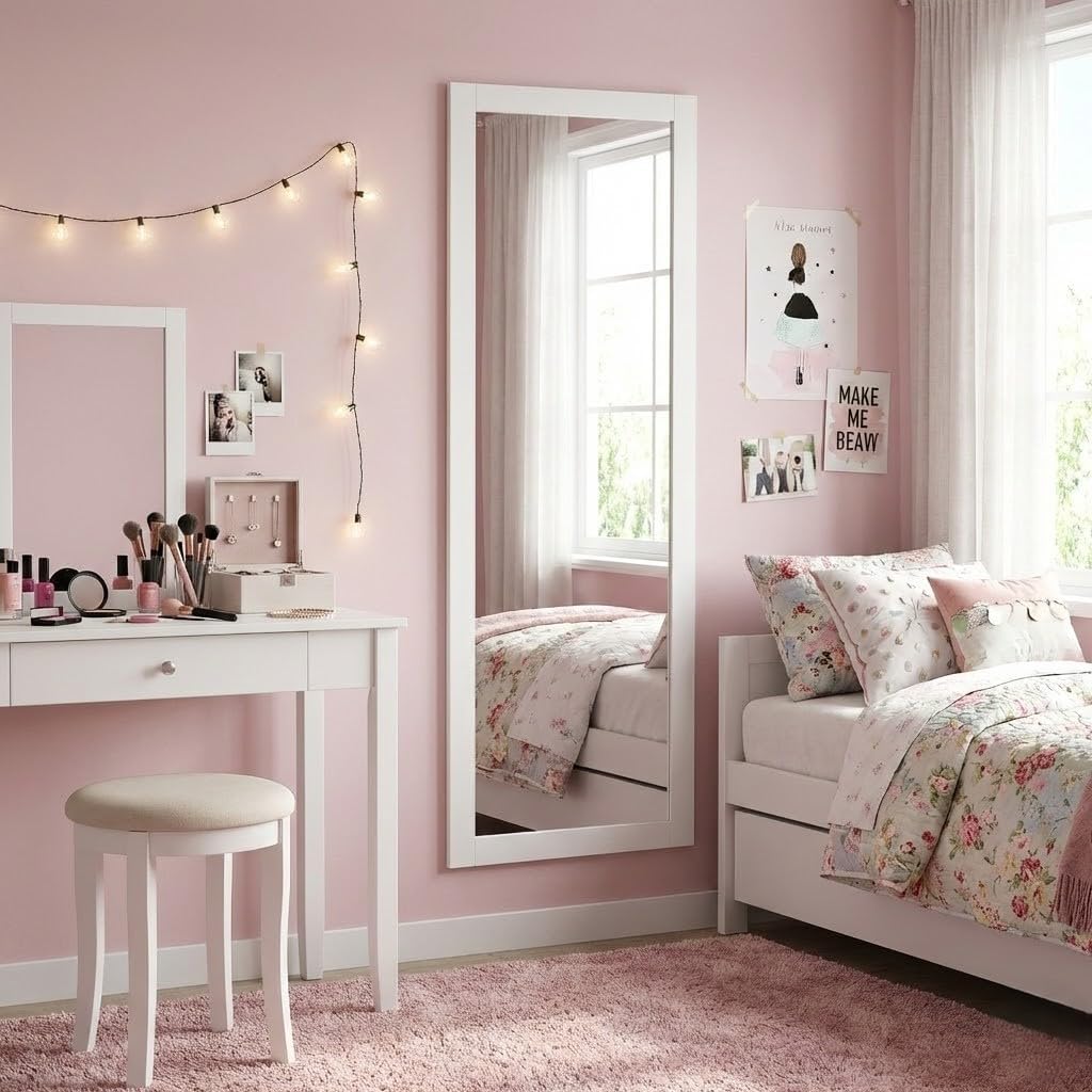 Wall Mirror, S01, 140 x 50, White, Made in Italy