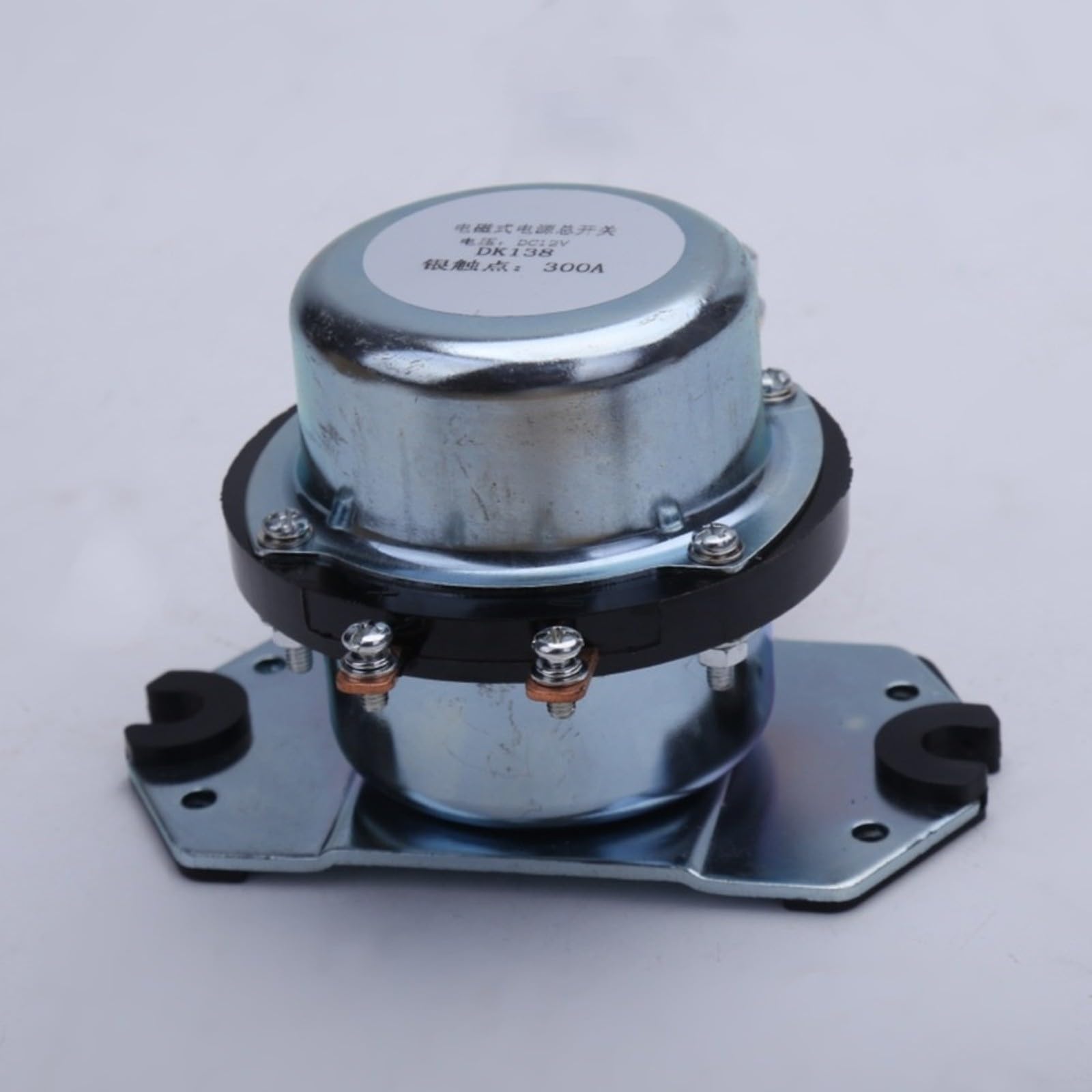 Relé de coche de alta corriente 100 A/300 A, interruptor principal 12 V/24 V para coche, contactos plateados, carcasa ignífuga, compacto 13,5 x 12,5 x 9 cm (300 A DC24 V)