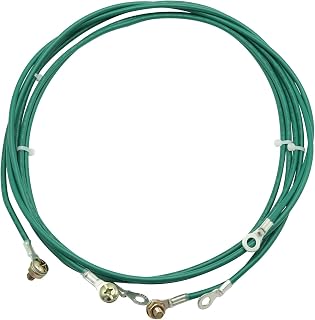 MOKIKUBA 4Ft 12 AWG Ground Wires with #10 Ring Terminals & Bolts - Pack of 3 for Surge Protectors & Cabinets