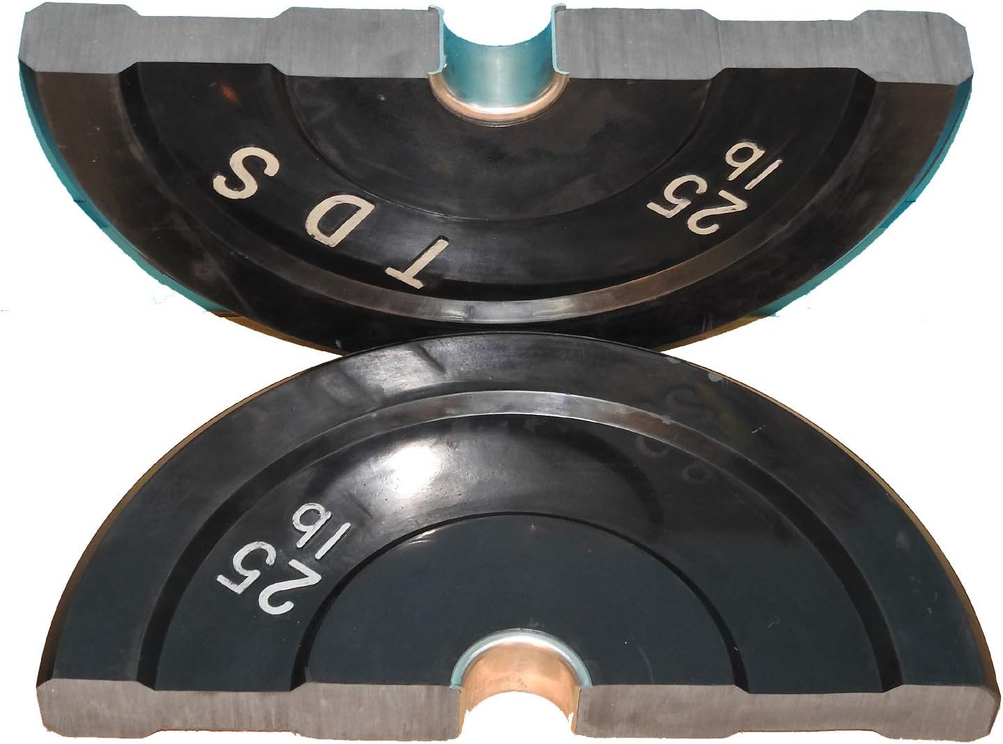 Premium Quality Virgin Pure Rubber Bumper Plate 160lb. set consists of (2) each (10lb, 25lb & 45lb) without any steel plates inside. Specially designed for Crossfit workout and Fitness Training. Placing Steel or cast iron plates inside are only to reduce production costs. Their rubber coating will split and come off in prolonged usage