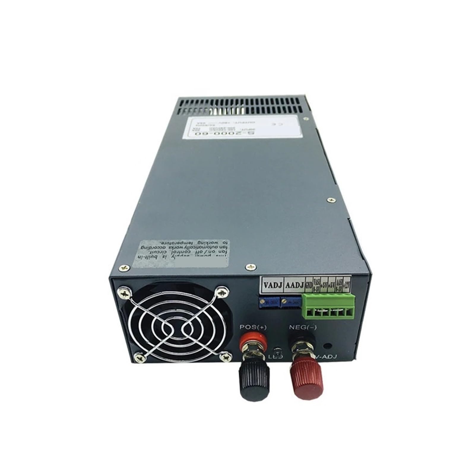 BRODEFUP 1500W AC-DC Switching power supply voltage and current adjustable 12V 24V 36V 48V 70V 80V 90V 220V 350V with displayer(No display,220V,0-13.8V 0-108A)