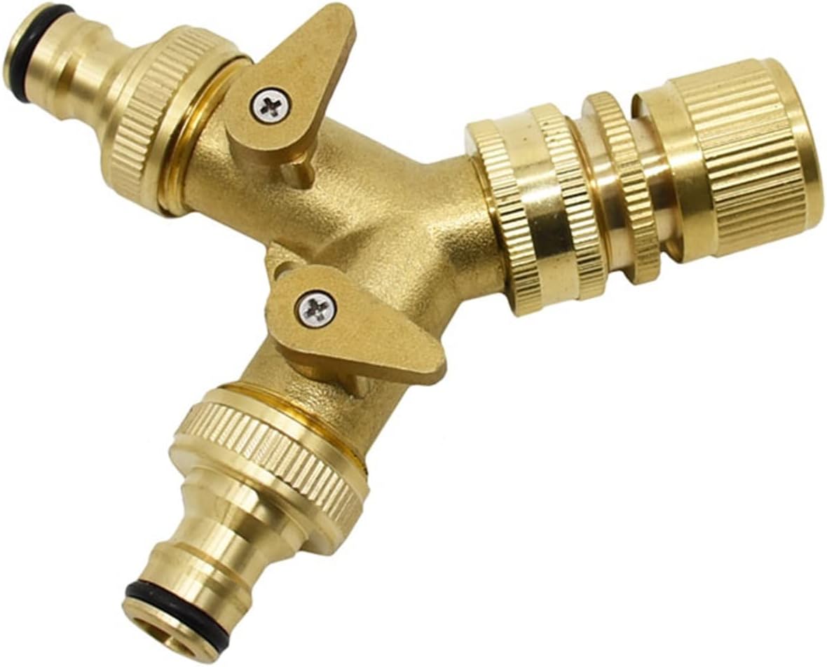 Hose Connector Adapter Irrigation Brass 2way Faucet Y