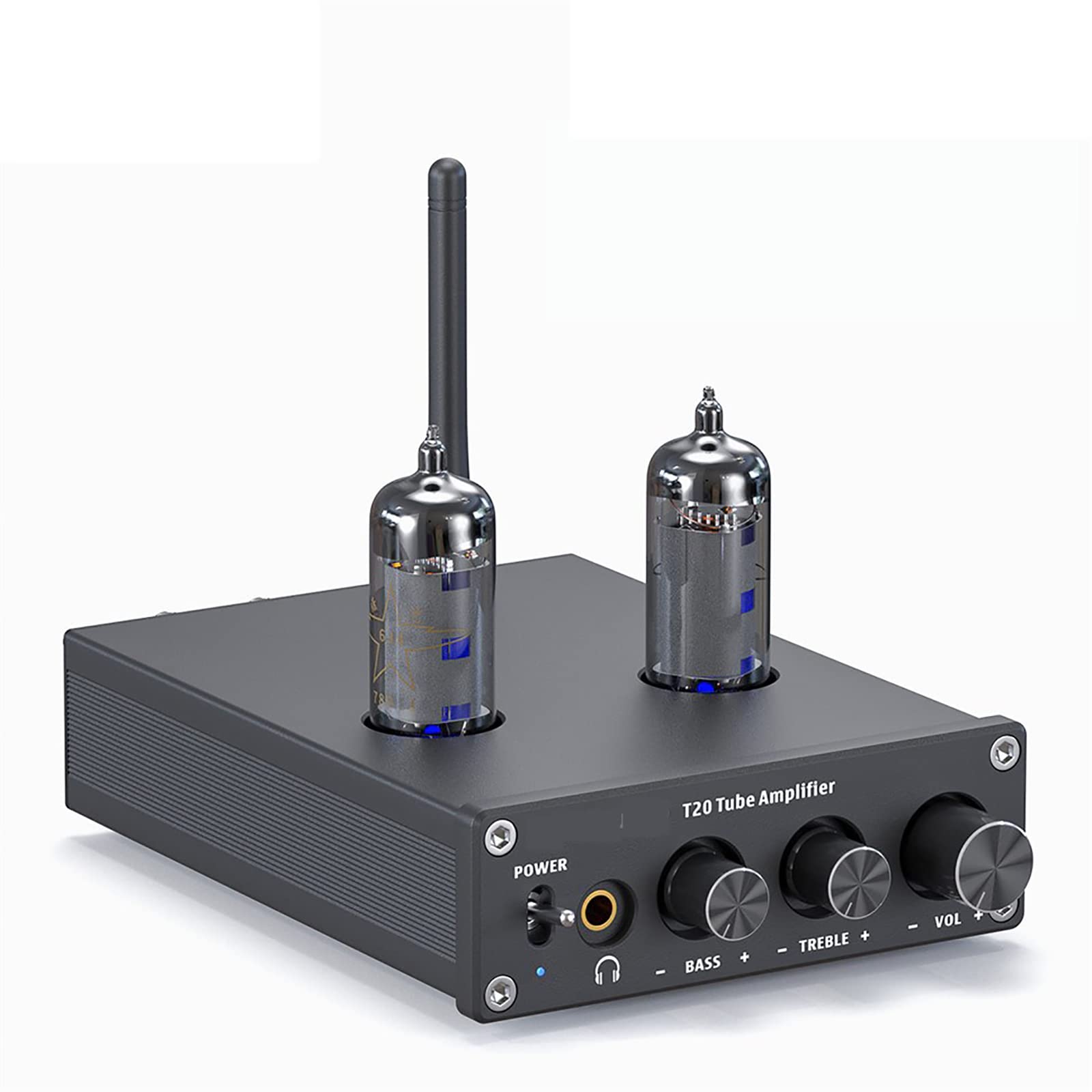 Hifi Wzmacniacz Mocy Bluetooth Wzmacniacz Lampowy, Domowy Dwukanałowy Pasywny Wzmacniacz Lampowy, Wejście Przewodowe + Bezprzewodowe Wejście Bluetooth, Cała Obudowa Ze Stopu Aluminium