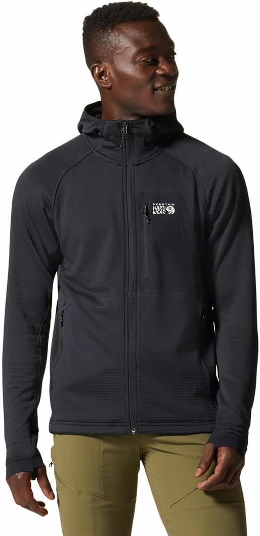 Mountain Hardwear mens Polartec Power Grid Full Zip Hoody